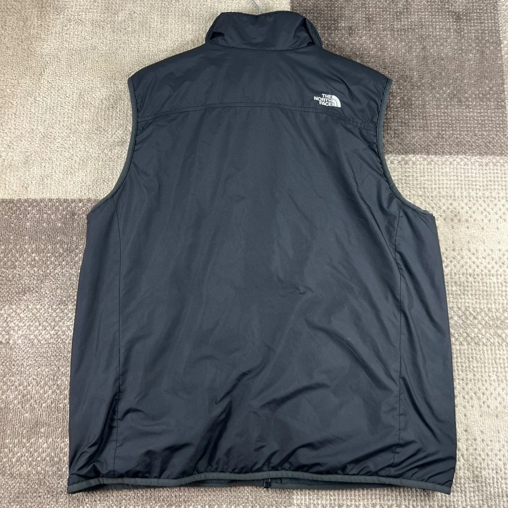 The North Face Mens Reversible Fleece Vest Black Gray Large NF0A2TCC